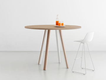 ORI - Round oak high table by Lapalma - view 3