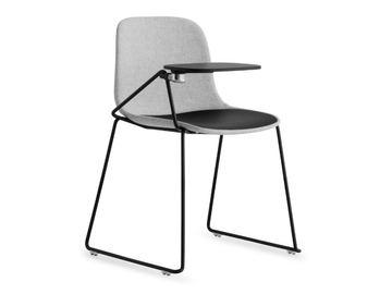 SEELA - Sled base stackable training chair with writing tablet by Lapalma - view 2