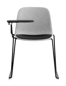 SEELA - Sled base stackable training chair with writing tablet by Lapalma - view 3