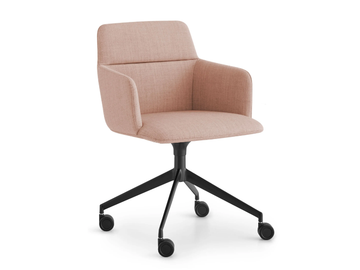 FOIL - With 4-spoke base fabric chair with castors by Lapalma - view 2
