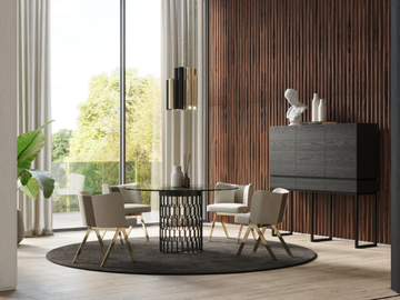 BRENDA - Round wooden dining table by Laskasas - view 3