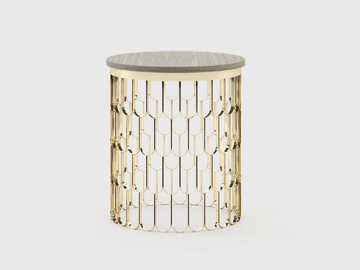 BRENDA - Round stainless steel coffee table for living room by Laskasas - view 2