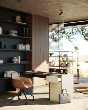CAPE - Rectangular wooden writing desk with drawers by Laskasas - view 3
