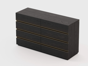 CONNOR - Oak chest of drawers with integrated handles by Laskasas - view 2