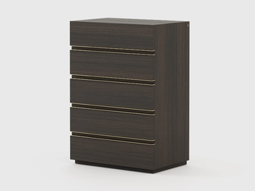 CONNOR - Oak chest of drawers with integrated handles by Laskasas - view 2