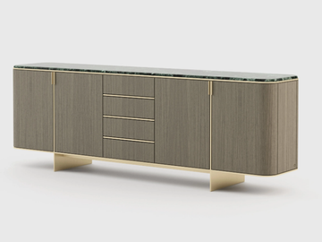DEAN - Oak sideboard with doors by Laskasas - view 2