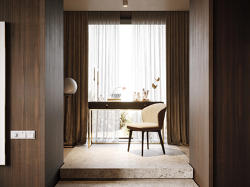 ESTER - Stainless steel and wood dressing table by Laskasas - view 3