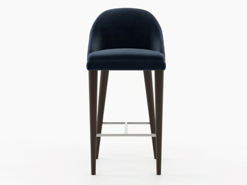 ESTORIL - Velvet barstool with footrest by Laskasas - view 3