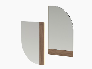 FORTH - Wall-mounted wooden mirror by Laskasas - view 2