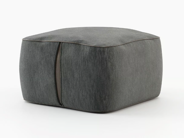 FRASER - Square fabric pouf by Laskasas - view 2