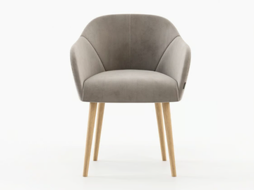 LILI - Velvet chair with armrests by Laskasas - view 3