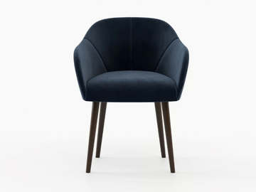 LILI - Velvet chair with armrests by Laskasas - view 2