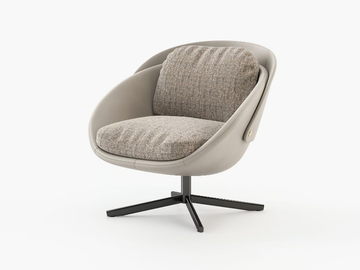 GEORGE - Swivel armchair with 4-spoke base by Laskasas - view 2