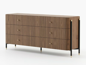 ROSIE - Walnut chest of drawers by Laskasas - view 2