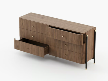 ROSIE - Walnut chest of drawers by Laskasas - view 3