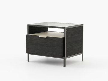 ROWLING - Wood and glass bedside table by Laskasas - view 2