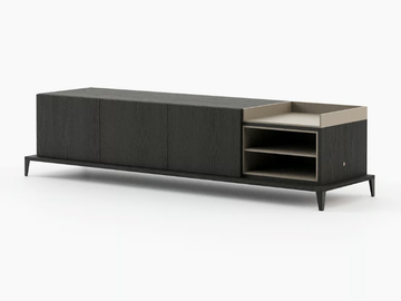 MILOS - Wooden TV cabinet with doors by Laskasas - view 2