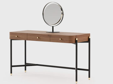 ROSIE - Stainless steel and wood dressing table by Laskasas - view 2