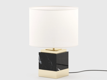 SMITH - Nero Marquina marble table lamp by Laskasas - view 2