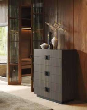 LADY - Wooden chest of drawers with marble top by Laskasas - view 3