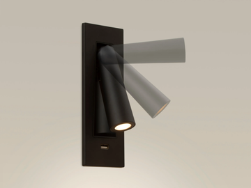 GAMMA SR USB - LED adjustable reading lamp with USB by LedsC4 - view 3