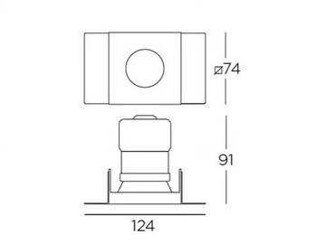 PLAY DECO AG28 - Recessed LED rectangular aluminium spotlight by LedsC4 - view 3