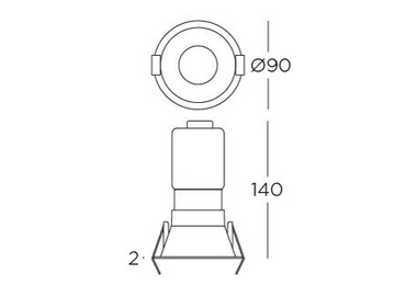 PLAY HIGH VISUAL CONFORT AG13 - Recessed LED round aluminium spotlight by LedsC4 - view 3