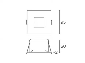 PLAY SOFT AG54 - Recessed LED square aluminium spotlight by LedsC4 - view 3