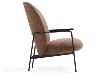 CLAIRE - Upholstered armchair with metal frame by Lema - view 2