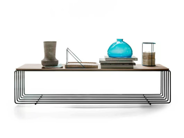 FENCE - Rectangular wooden coffee table by Lema - view 2