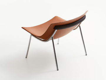 OMEGA - Leather armchair with metal structure by Lema - view 3