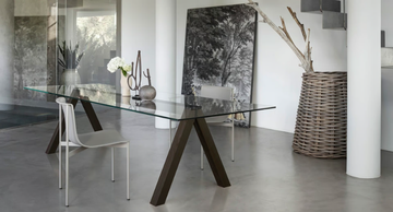 SESTO - Rectangular glass table by Lema - view 3