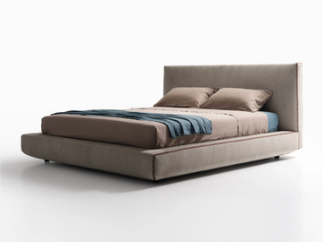 LULLABY - Fabric storage bed with upholstered headboard by Lema - view 2