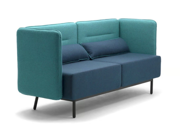 AROUND - 2 seater fireproof fabric sofa with USB socket by Leyform - view 2