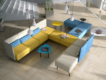 AROUND - Sectional fabric sofa by Leyform - view 2
