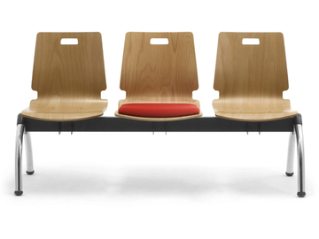 CRISTALLO - Freestanding multi-layer wood and steel beam seating by Leyform - view 3