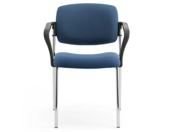 LAILA - Upholstered chrome steel and fabric chair by Leyform - view 3