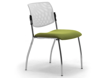 LAILA - Chrome steel and fabric chair by Leyform - view 3