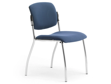LAILA - Upholstered chrome steel and fabric chair by Leyform - view 3