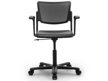 LAMIA - Polypropylene office chair with armrests with 5-Spoke base by Leyform - view 2
