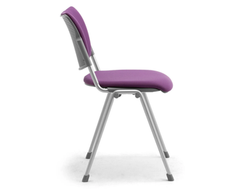 LAMIA - Stackable fabric chair with linking device open back by Leyform - view 3