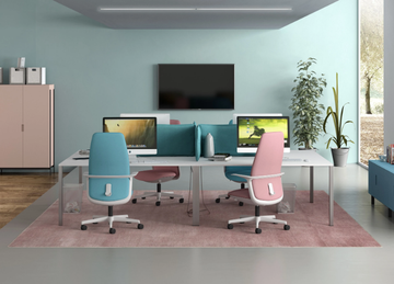 AURA - Swivel fabric executive chair by Leyform - view 3
