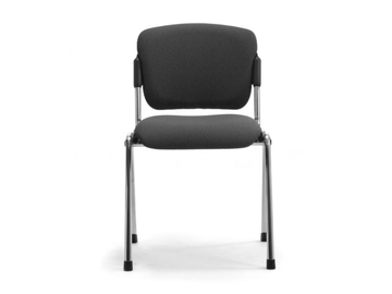 CORTINA - Stackable steel and fabric chair with linking device by Leyform - view 2