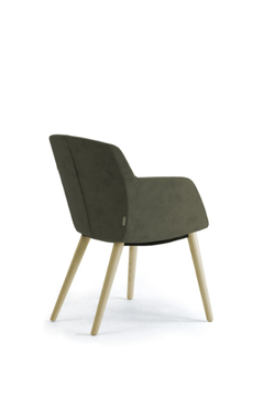 GAIA - Leather chair with armrests by Leyform - view 3