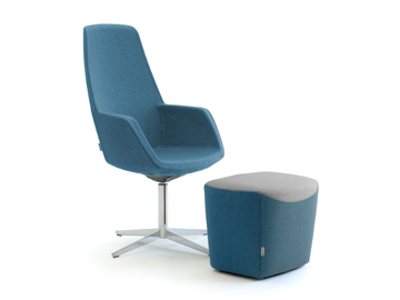 GAIA - With 4-spoke base fabric chair high-back by Leyform - view 2
