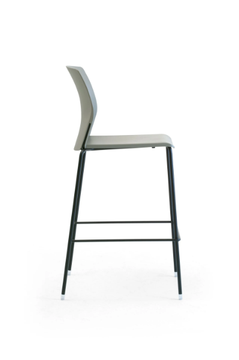 OCEAN - Stackable high recycled plastic stool by Leyform - view 3