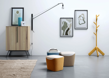 VIC - Upholstered rectangular fabric pouf for contract by Leyform - view 3