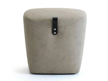 VIC - Upholstered rectangular leather pouf for contract by Leyform - view 2