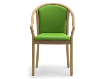 MITOS - Upholstered beech and fabric chair with armrests by Leyform - view 3