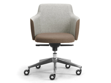 OPERA - Height-adjustable wool executive chair with armrests by Leyform - view 3